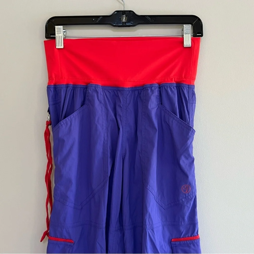 Zumba Fitness Soft-N-Stretch Cargo Pants in Purple Moon/Red, XS (Extra Spicy) - Picture 4 of 12